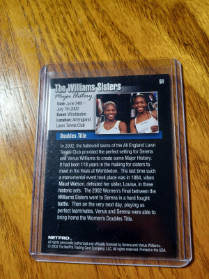 2003 Net Pro The Williams Sisters back