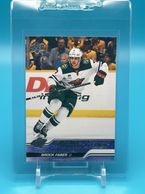 BROCK FABER 2023-'24 UPPER DECK SERIES 1 YOUNG GUNS RC front