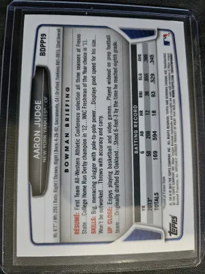 2013 Aaron Judge Bowman Chrome Draft Picks back