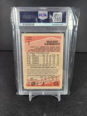1989 O-Pee-Chee Mario Lemiuex PSA 9 back