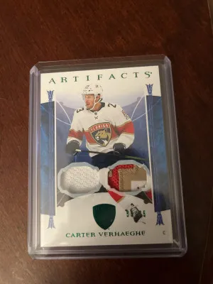 22-23 UD Artifacts Carter Verhaege Materials 59/65 front