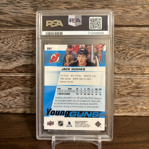 2019 Jack Hughes Young Guns back