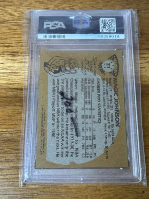 1981 Topps Magic Johnson #21 back
