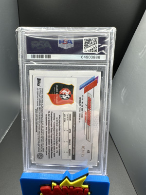 2020 Eduardo CAMAVINGA Topps Chrome UCL - RC #44 - Pink Mini Diamond /175 PSA 9 back