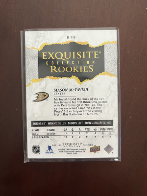 Exquisite Rookies /99 Mason Mctavish back