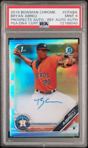 2019 Bowman Chrome Bryan Abreu Refractor /499 PSA 9 front