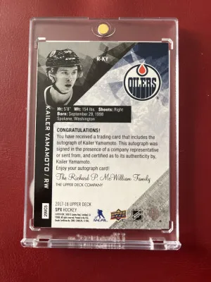 Kailer Yamamoto SPX rookie auto back