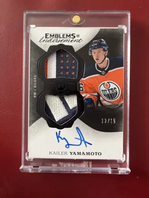 Kailer Yamamoto The Cup Emblem of Endorsement Rookie /15 front