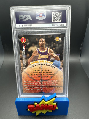 1996 Stadium Club Rookies Insert KOBE BRYANT ROOKIE CARD RC Graded PSA 9 back