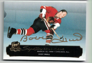 2014-15 The Cup Signature Renditions Bobby Hull Autograph SR-BH front