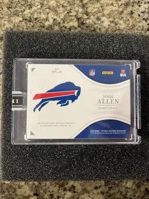 Josh Allen National Treasures one of one back