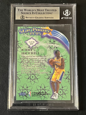 1997 Ultra Kobe Bryant Star Power Plus BGS 9 back