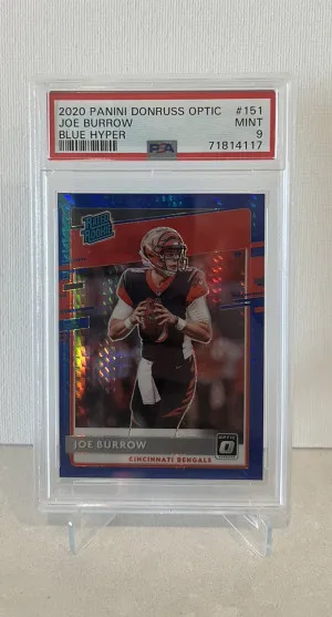 2020 Panini Donruss Optic Joe Burrow
Blue Hyper PSA 9 front
