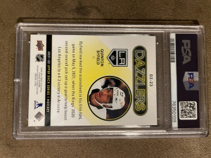 Quinton byfield purple dazzlers psa 10 back