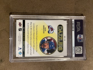 Alex newhook purple dazzlers psa 10 back