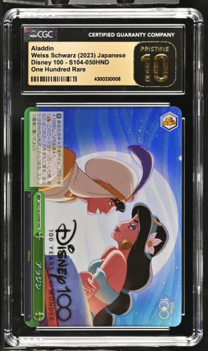 2023 Weiss Schwarz Disney 100 Aladdin One Hundred Rare Japanese HND CGC Pristine 10 front