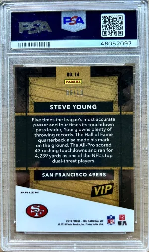 2019 Panini National Convention VIP Gold Steve Young /10 PSA 10 back