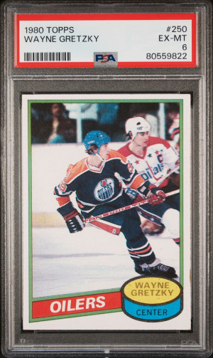1980 Topps Wayne Gretzky 2nd Year PSA 6 front