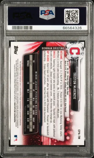 Triston Mackenzie 2017 Bowman Chrome Auto PSA 10 back