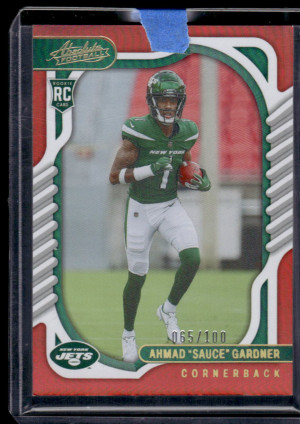 Ahmad "Sauce" Gardner 2022 Absolute RC Red/100 front