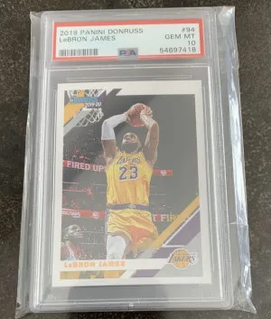 Lebron James - 2019 Donruss #94 - PSA 10 - Los Angeles Lakers front