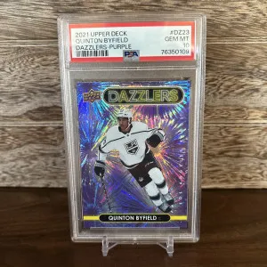 2021 Upper Deck Dazzlers Purple - Quintin Byfield front