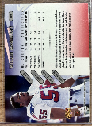 Willie McGinest 1997 Donruss Buyback Auto /30 #89 Patriots back
