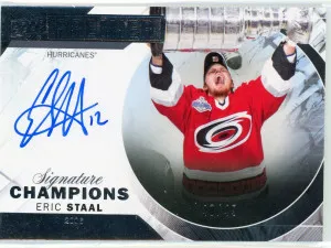 2015-16 Upper Deck Premier #SC-ES Eric Staal Signature Champions Autograph #'d 40/49 front