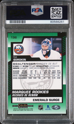 ilya sorokin emerald surge rc /10 psa 9 back