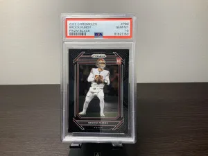 2022 Chronicles Brock Purdy Prizm Black front
