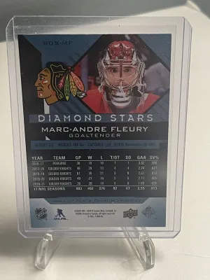 2022 Upper Deck Diamond Stars /249 Black Diamond #BDS-MF  Marc- Andre Fleury back