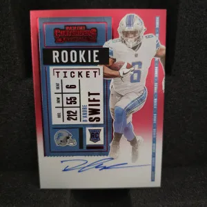 2020 Panini Contenders D'Andre Swift Rookie Ticket front