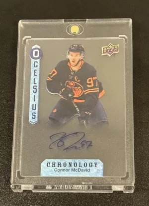 2019-20 UD Chronology 0 Celsius Connor McDavid Autograph front