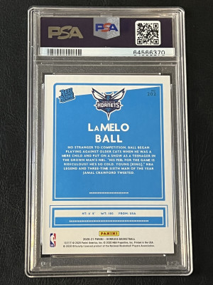 2020 Donruss Lamelo Ball PSA 10 back
