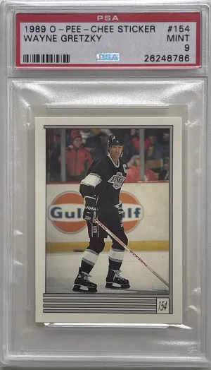 1989 OPC Sticker Wayne Gretzky front