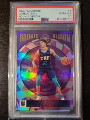 2020 Illusions Lamelo Ball Rookie Vision PSA 10 GEM MT POP 11 front