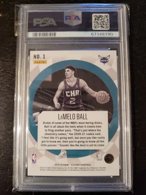 2020 Illusions Lamelo Ball Rookie Vision PSA 10 GEM MT POP 11 back