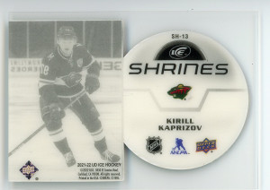 2021-22 Upper Deck Ice #SH-13 Kirill Kaprizov Shrines back