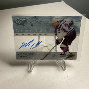 2007-08 UPPER DECK ICE GLACIAL GRAPHS MIKE CAMMALLERI AUTO LOS ANGELES KINGS front