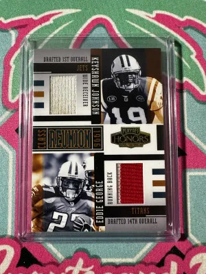 2005 Playoff Honors Class Reunion Materials Prime Keyshawn Johnson Eddie George /25 front