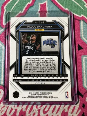 2022-23 Panini Prizm Silver Paolo Banchero RC Rookie MAGIC back