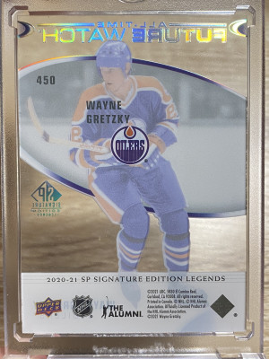 2020-21 SP Legends All Time Future Watch Acetate Wayne Gretzky back