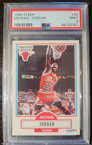 MICHAEL JORDAN 1990 Fleer #26 MINT PSA 9 front