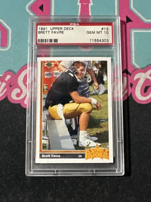 1991 Upper Deck #13 Brett Favre RC PSA 10 GEM MINT ROOKIE PACKERS front