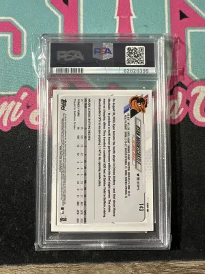 2021 Topps Series 1 #143 Ryan Mountcastle RC PSA 10 GEM MINT ROOKIE ORIOLES back