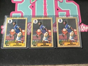 (3x) 1987 Topps Bo Jackson FUTURE STARS front
