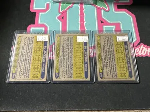 (3x) 1987 Topps Bo Jackson FUTURE STARS back
