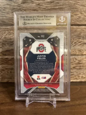 2021 Panini Prizm Draft Picks Prizms Gold Ice #192 Justin Fields back