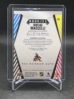 matias maccelli red rainbow auto back