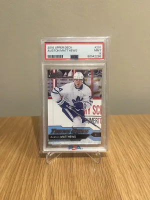 Auston Matthews Young Guns PSA 9 front